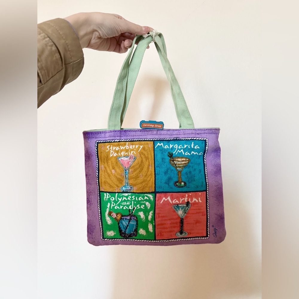 Vintage 2000s Y2K Canvas Cocktail Purse